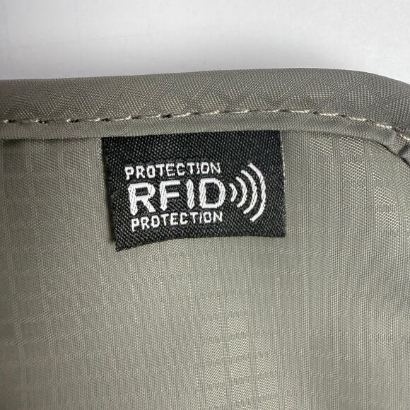 Gray RFID Neck Wallet Passport Holder - Picture 8 of 9